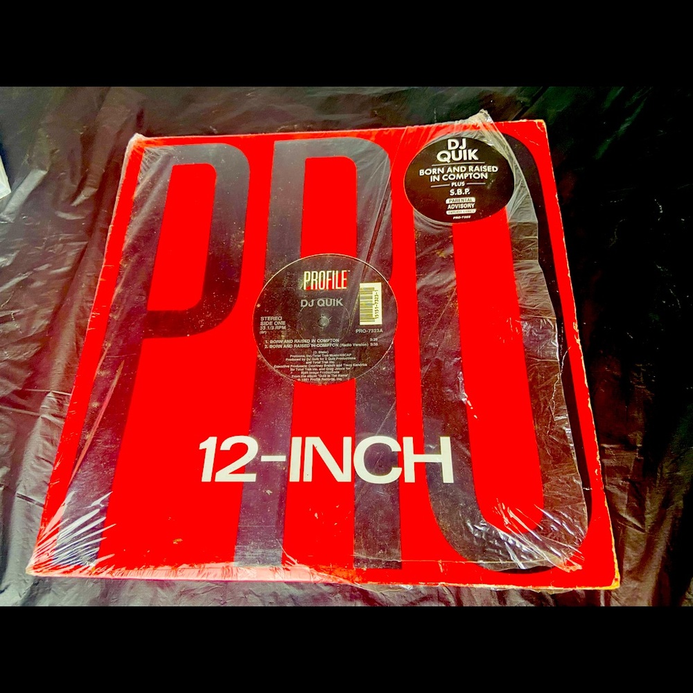 Vintage Vinyl Record DJ QUIK BORN AND RAISED IN COMPTON